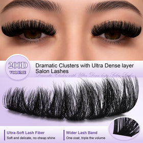 B&Qaugen Fluffy Lash Clusters Kit lash bond and seal