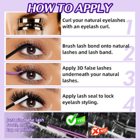 B&Qaugen Fluffy Lash Clusters Kit lifestyle scene with model wearing lashes