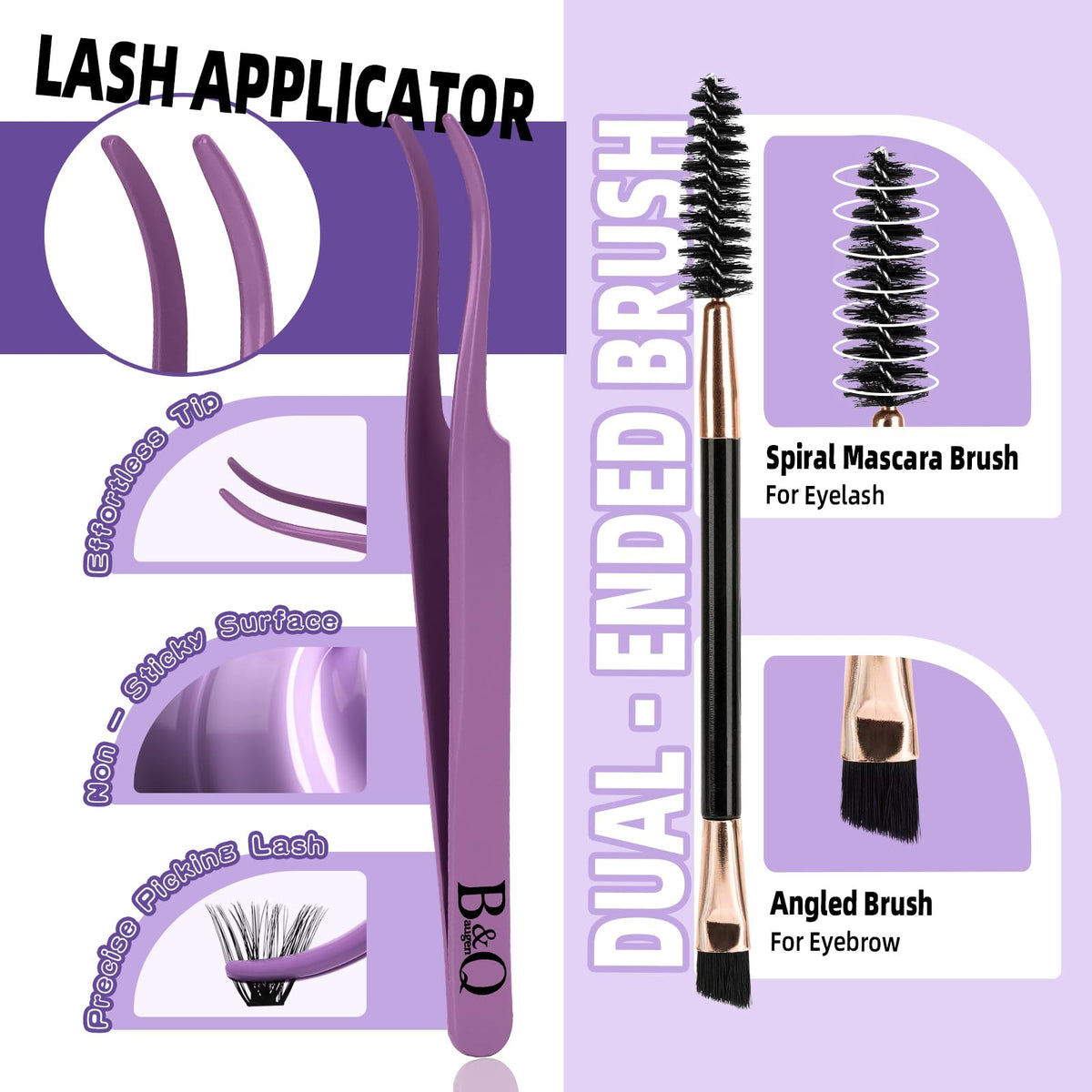 B&Qaugen Fluffy Lash Clusters Kit packaging