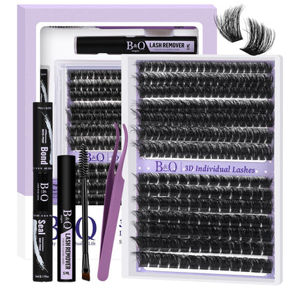 B&Qaugen Fluffy Lash Clusters Kit packaging front view