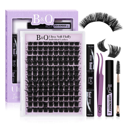 B&Qaugen Fluffy Lash Clusters Kit packaging front view