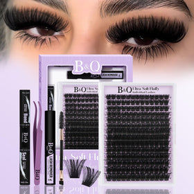 B&Qaugen Fluffy Lash Clusters Kit packaging front view
