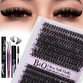 B&Qaugen lash clusters displayed with tools
