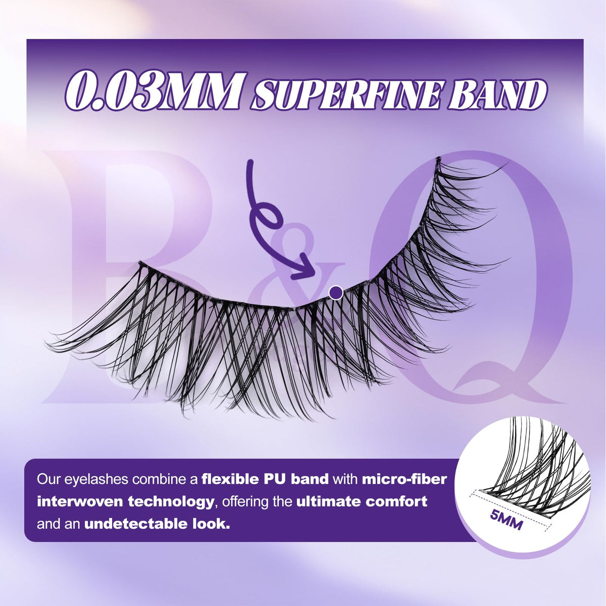 B&Qaugen lash clusters in use on model's eyes
