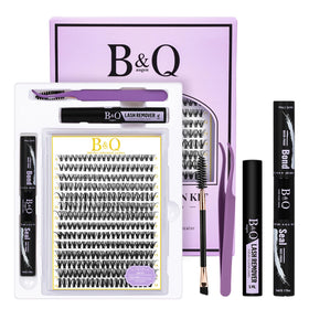 B&Qaugen Lash Clusters Kit 280PCS front view with packaging