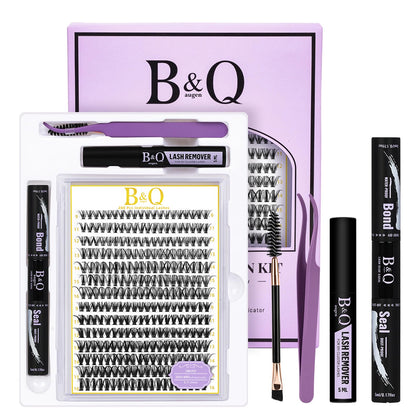 B&Qaugen Lash Clusters Kit 280PCS front view with packaging
