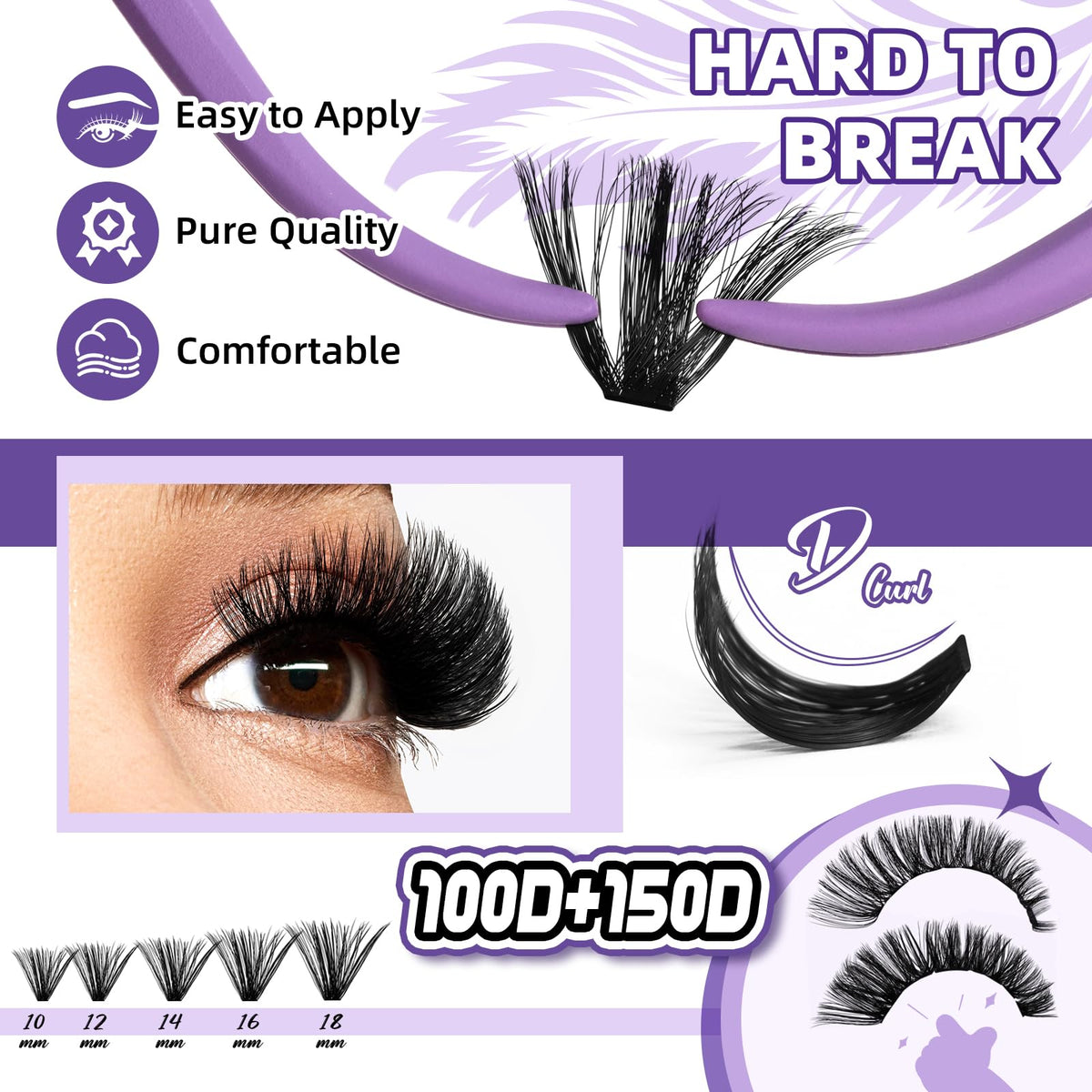 B&Qaugen Lash Clusters Kit showcasing the double-ended brush