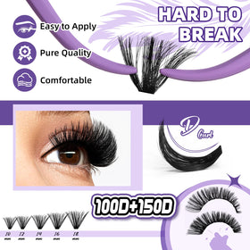 B&Qaugen Lash Clusters Kit showcasing the double-ended brush