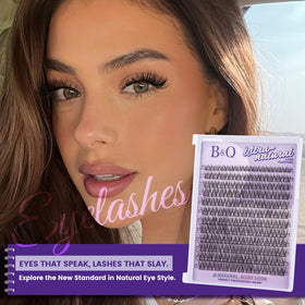 B&Qaugen lash clusters with waterproof bond and seal