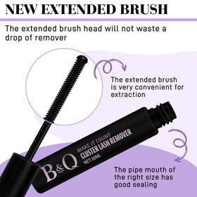 B&Qaugen Lash Remover 10ml with makeup remover cloth
