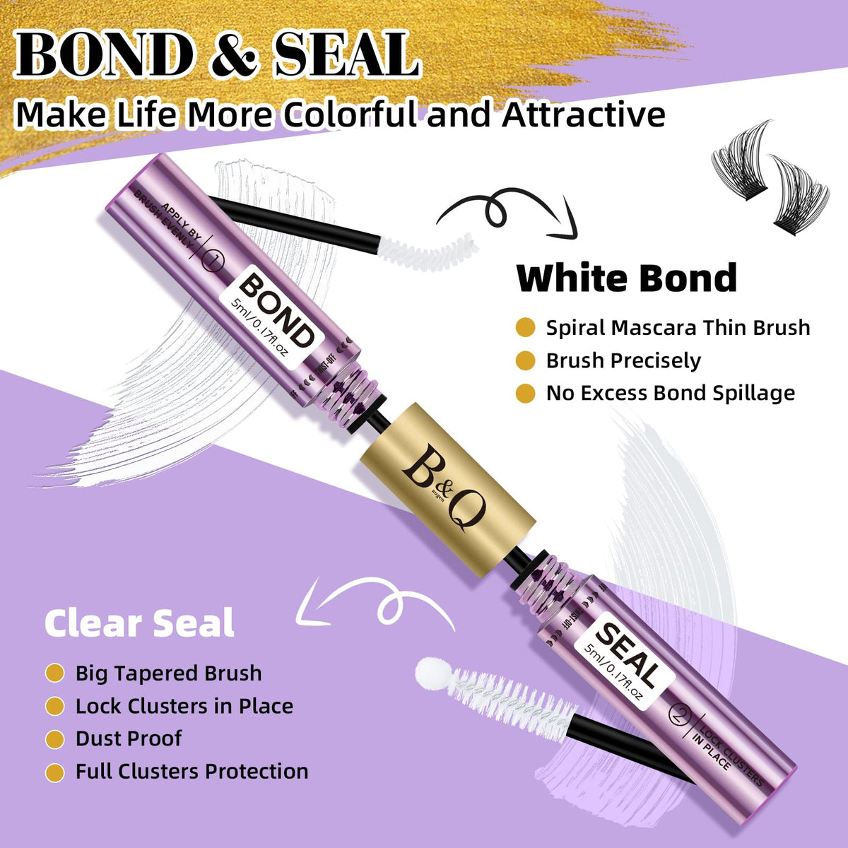 B&Qaugen Lash Seal applicator brush close-up