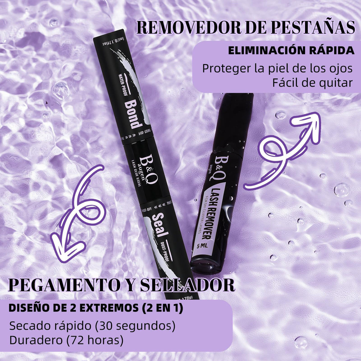 B&Qaugen lash tweezer and dual-side brush