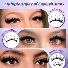 B&Qaugen Manga Lash Clusters applied on model's eyes