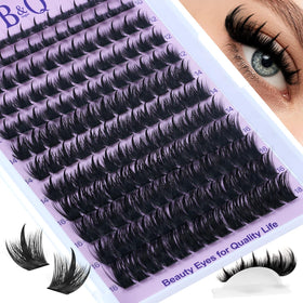 B&Qaugen Manga Lash Clusters front view with spiky design