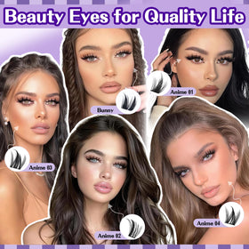 B&Qaugen Manga Lash Clusters Kit showing lash lengths