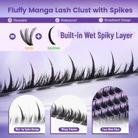B&Qaugen Manga Lash Clusters packaging with detailed information