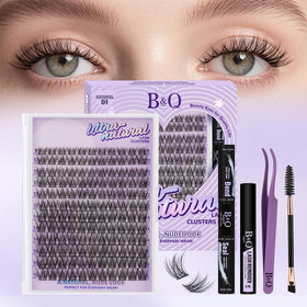 B&Qaugen Natural Lash Clusters front view with packaging