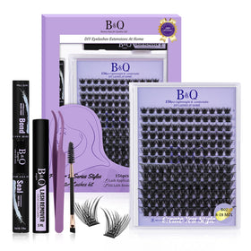 B&Qaugen Wispy Lash Clusters Kit 156PCS packaging front view