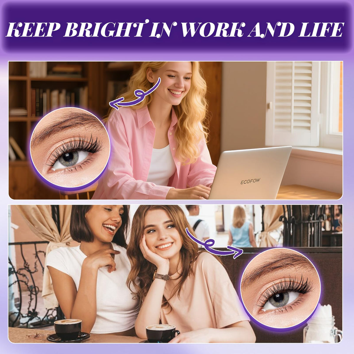 B&Qaugen Wispy Lash Clusters Kit contents overview