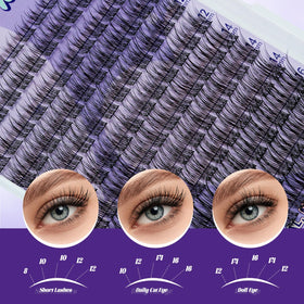 B&Qaugen Wispy Lash Clusters Kit with pro glue and tweezers