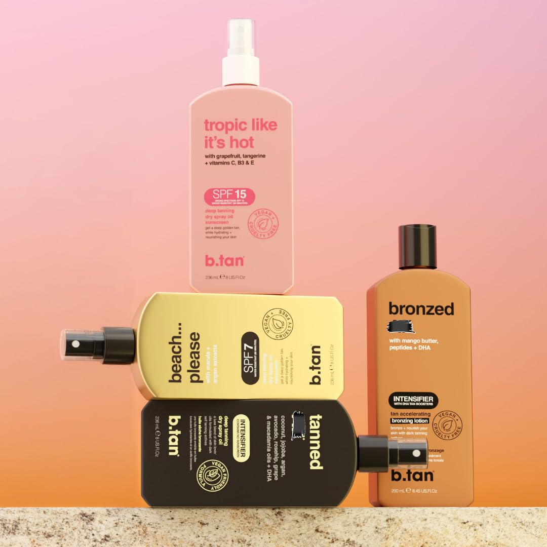 B.TAN Bronze Tanning Oil packaging details