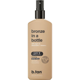 B.TAN Bronzing Tanning Lotion Spray front view, 8.45 Fl Oz