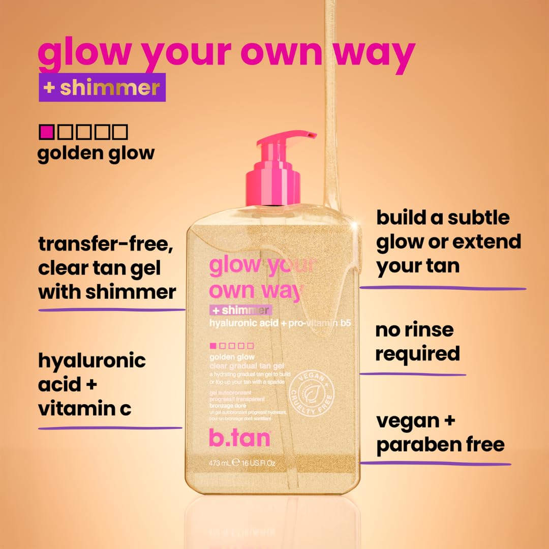 B.TAN Clear Gradual Self Tan Gel packaging details