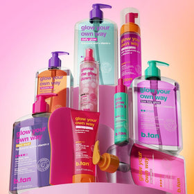 B.TAN Clear Self Tanner Foam in lifestyle setting