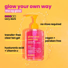 B.TAN Dark Clear Self Tanner Gel texture close-up
