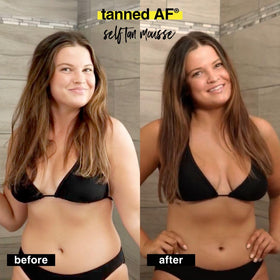 B.TAN Dark Self Tanner Mousse with mitt for application