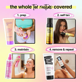 B.TAN self tanner mousse on a bathroom counter