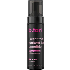 B.TAN Ultra Dark Self Tanner Mousse 1 Hour Express front view