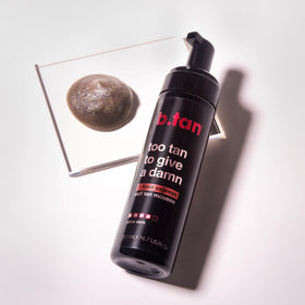 B.TAN Ultra Dark Self Tanner Mousse being applied evenly