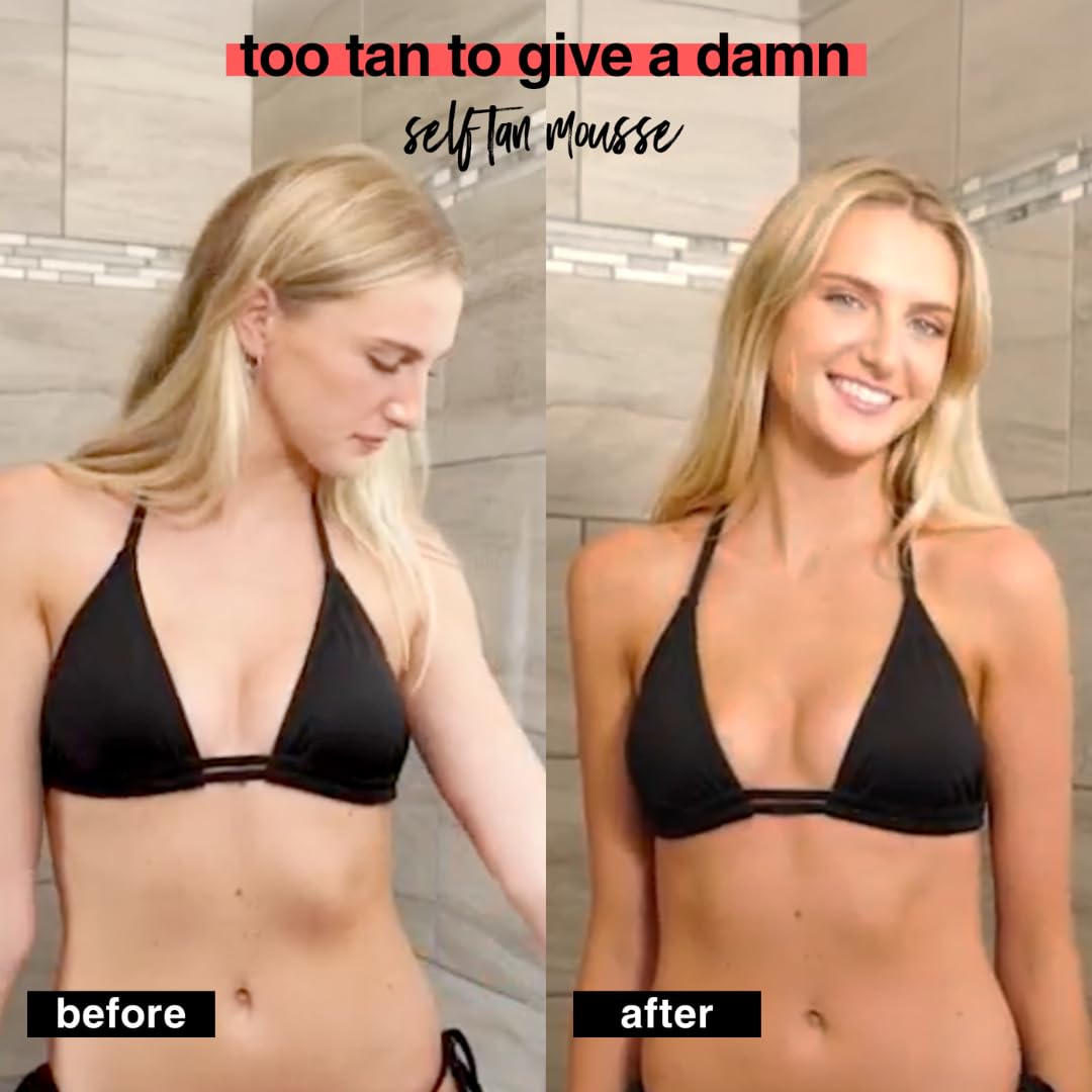 B.TAN Ultra Dark Self Tanner Mousse bottle with tanning mitt