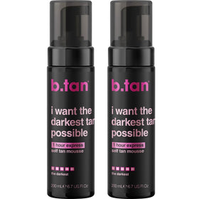 B.TAN Ultra Dark Self Tanner Mousse Bundle front view with packaging