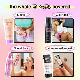B.TAN Ultra Dark Self Tanner Mousse in lifestyle setting