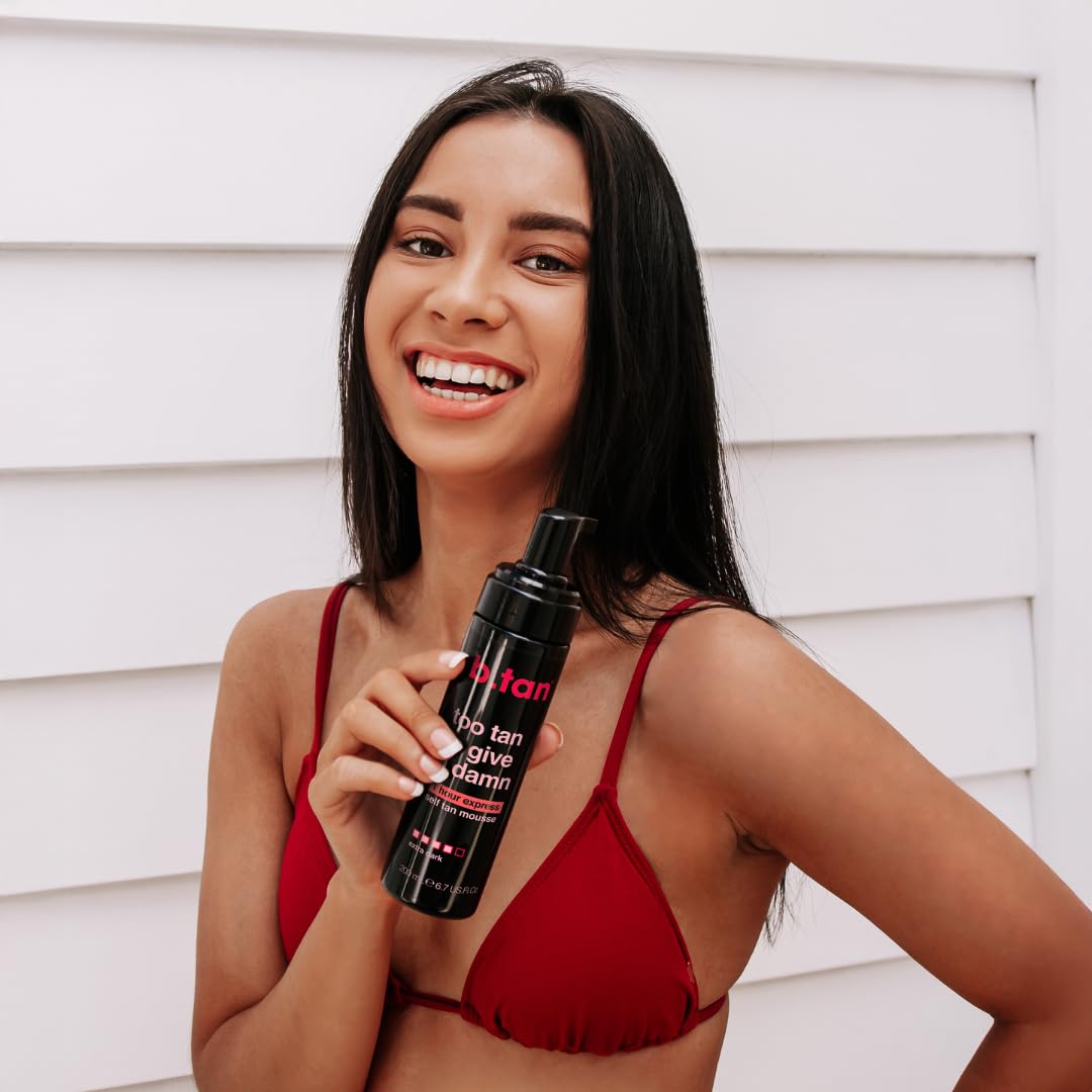 B.TAN Ultra Dark Self Tanner Mousse lifestyle shot