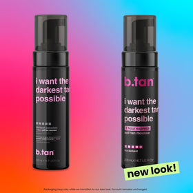 B.TAN Ultra Dark Self Tanner Mousse packaging detail