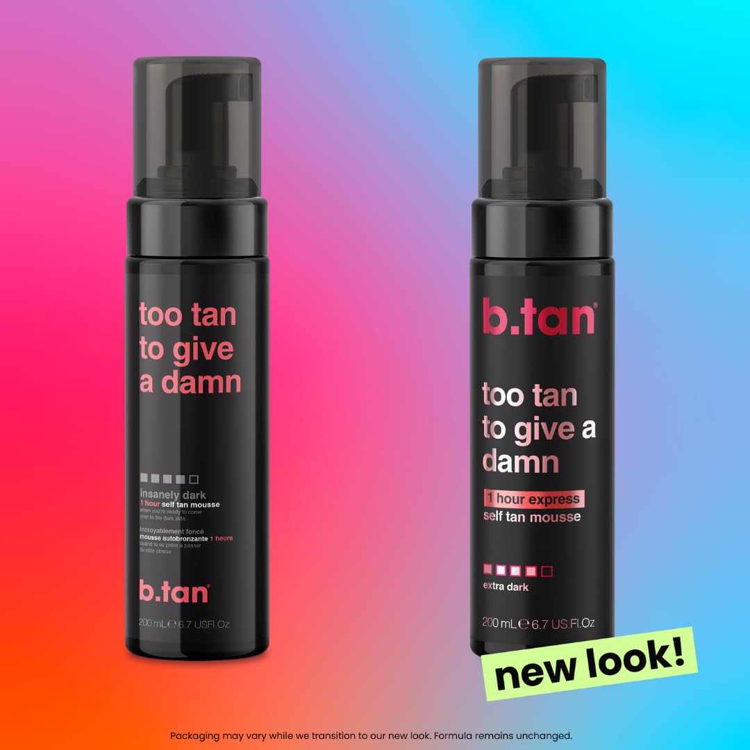 B.TAN Ultra Dark Self Tanner Mousse packaging side view