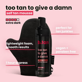 B.TAN Ultra Dark Self Tanner Mousse texture close-up