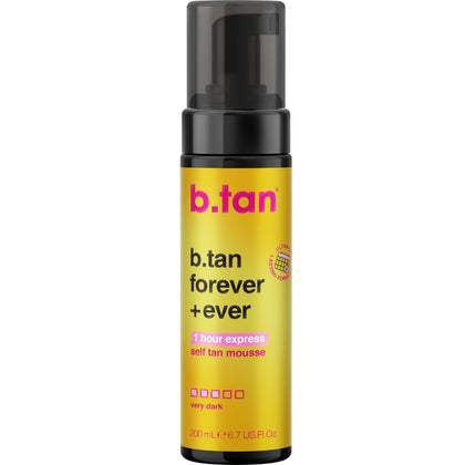B.TAN Ultra Long Lasting Self Tanner Mousse 6.7 fl oz bottle front view
