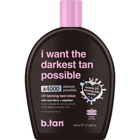 B.TAN UV Tanning Bed Lotion 12 fl oz front view