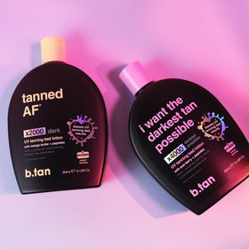 B.TAN UV Tanning Bed Lotion back view with instructions