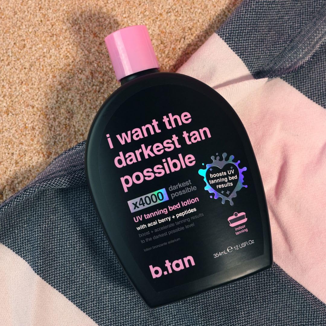 B.TAN UV Tanning Bed Lotion on a tanning bed