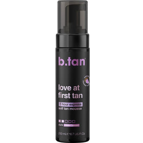 B.TAN Violet Base Self Tanner Mousse front view with pump