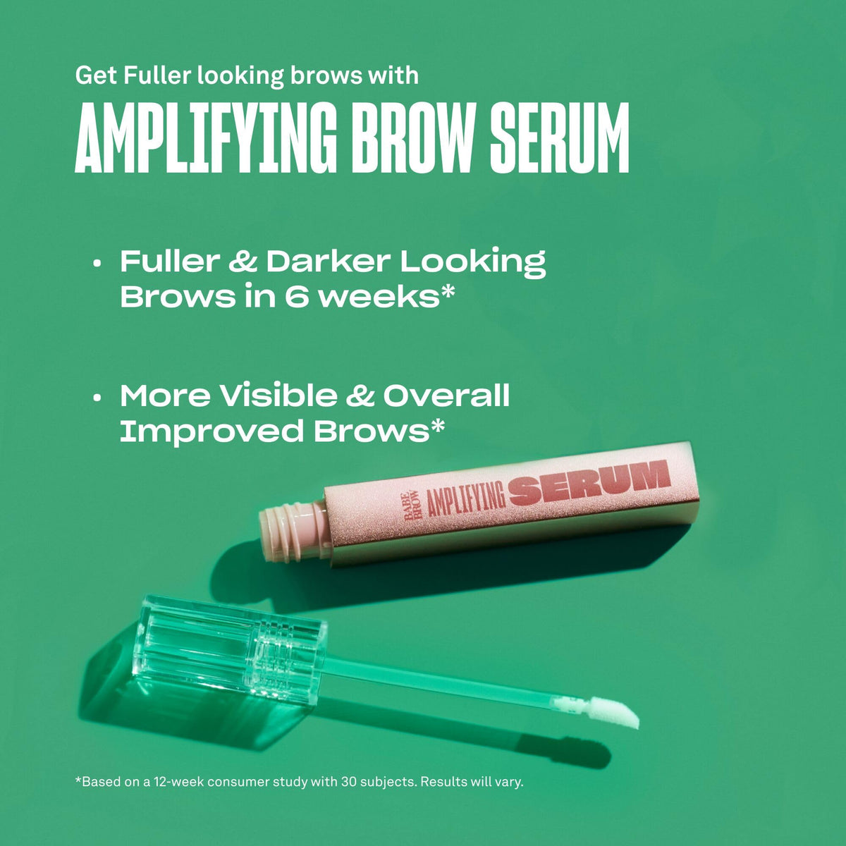 Babe Original Amplifying Brow Serum application on eyebrows