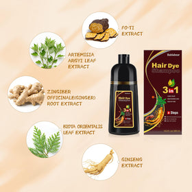 Bablabear Chestnut Brown Hair Color Shampoo 500ML packaging details