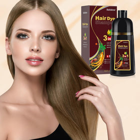 Bablabear Chestnut Brown Hair Color Shampoo 500ML with hair texture