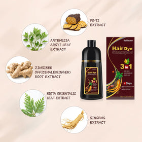 Bablabear Dark Brown Hair Color Shampoo packaging details