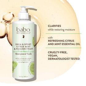 Babo Botanicals Citrus Mint Shampoo close-up of pump